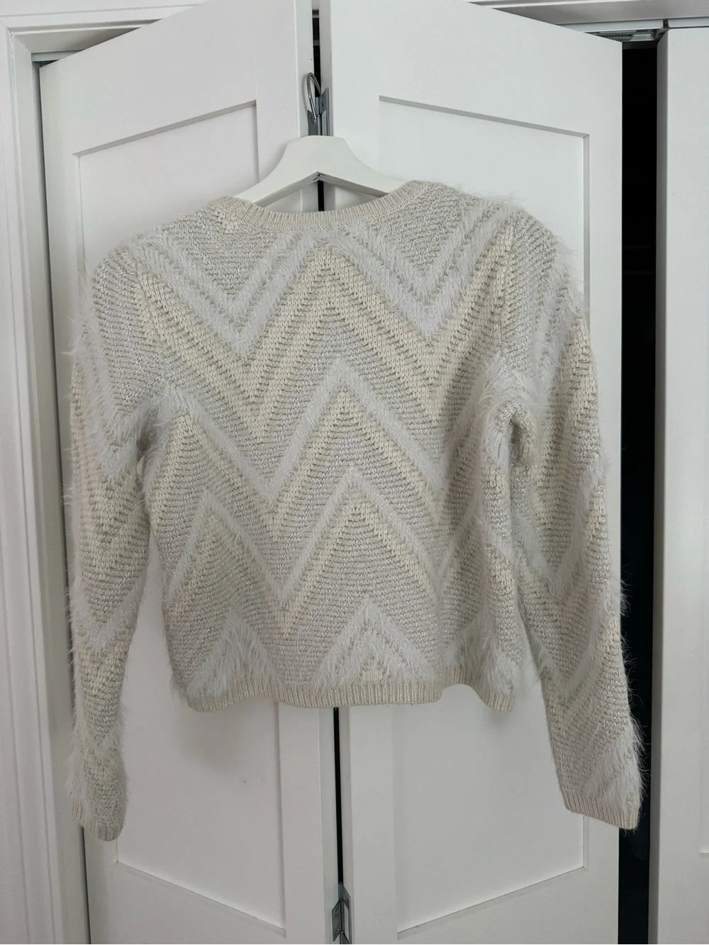 Vero Moda Lorissa Beige Multi Knit Long Sleeve Sweater Small